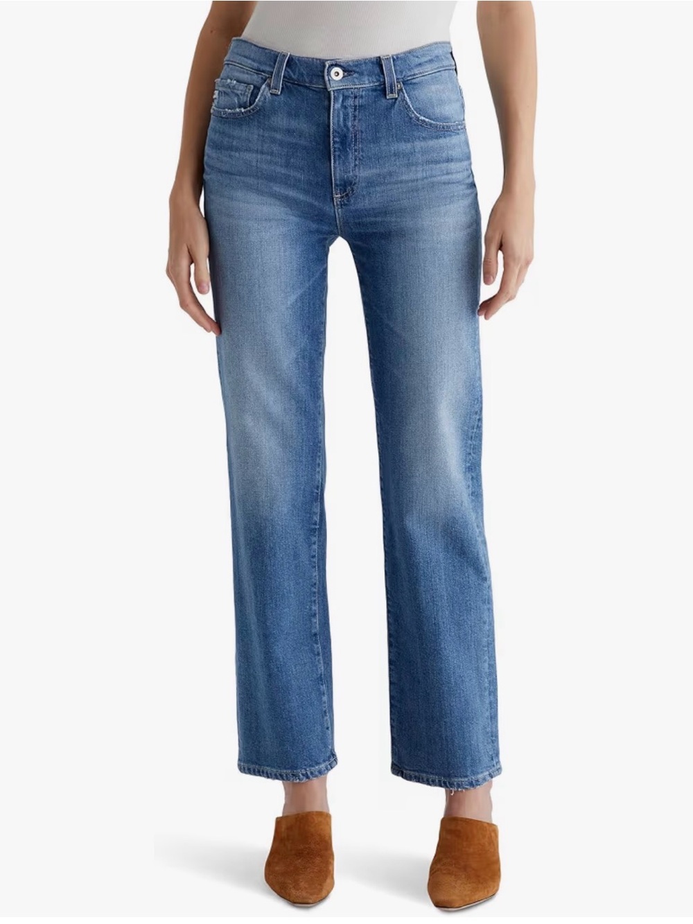AG Brinley mid-rise straight jeans